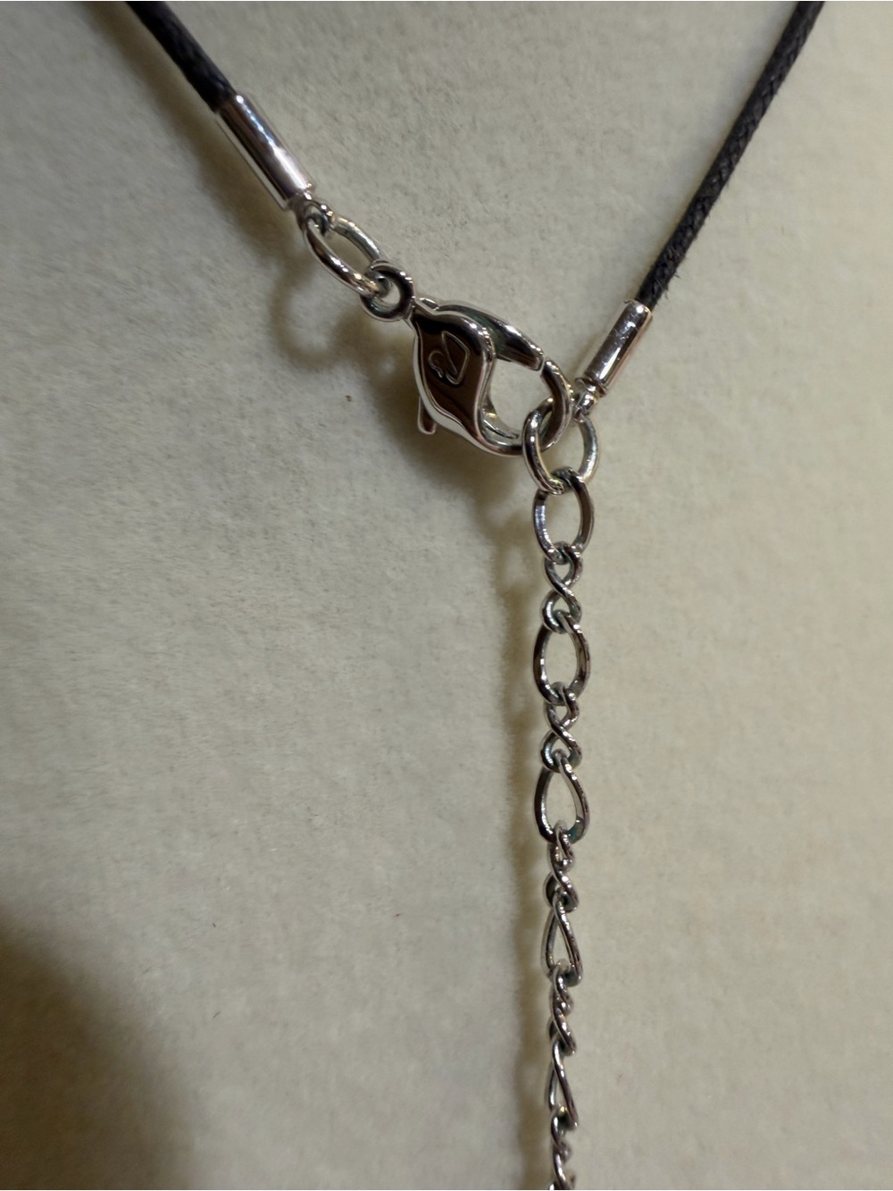 SWAROVSKI Crystal Trilliant Cut Design Rope Chain Silver Extender 18 in AUTH - Picture 7 of 8